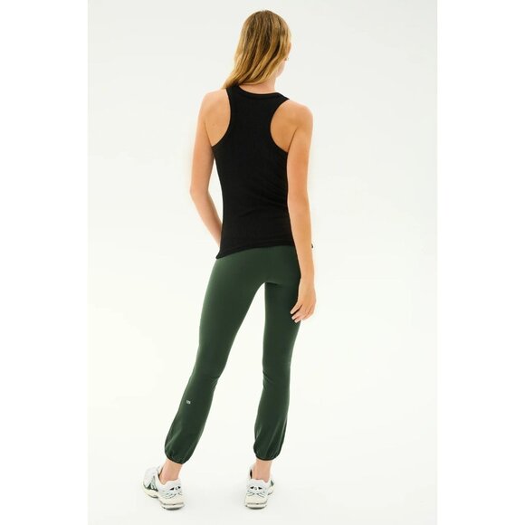 SPLITS59 Kiki Black Modal Baby Ribbed Jersey Full Length Racerback Tank, Size XS - Picture 5 of 10